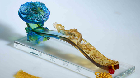 古法琉璃、水晶如意