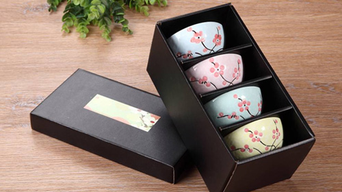 手繪陶瓷碗4只裝