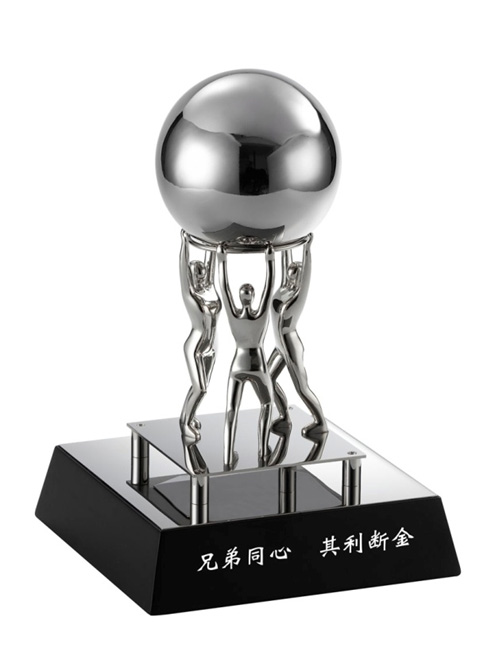 合金、水晶擺件