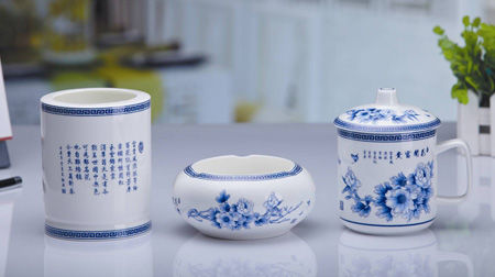 花開富貴  臺面杯三件套