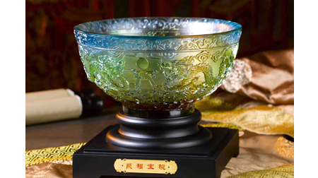 聚福寶碗琉璃擺件