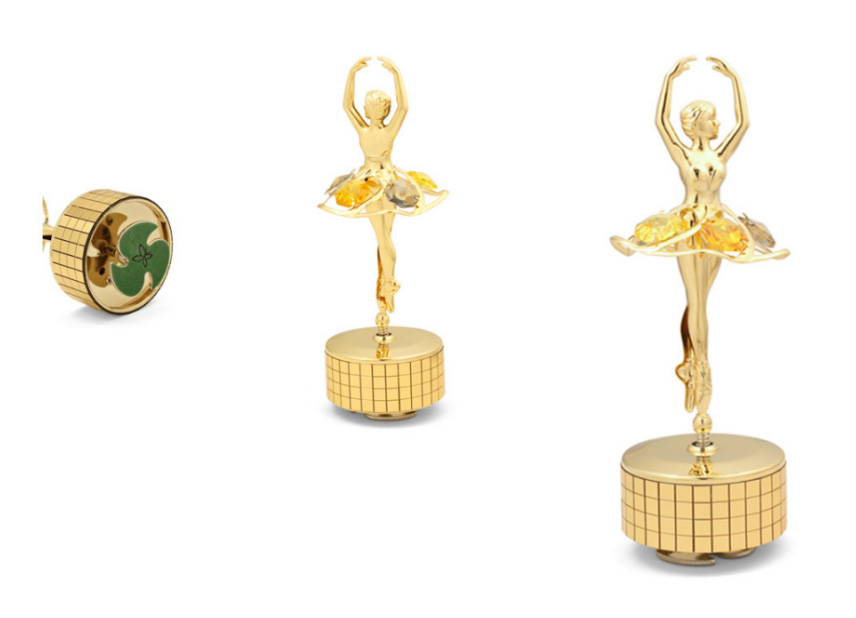 《施華洛世奇元素》芭蕾舞女郎  鏡面音樂盒