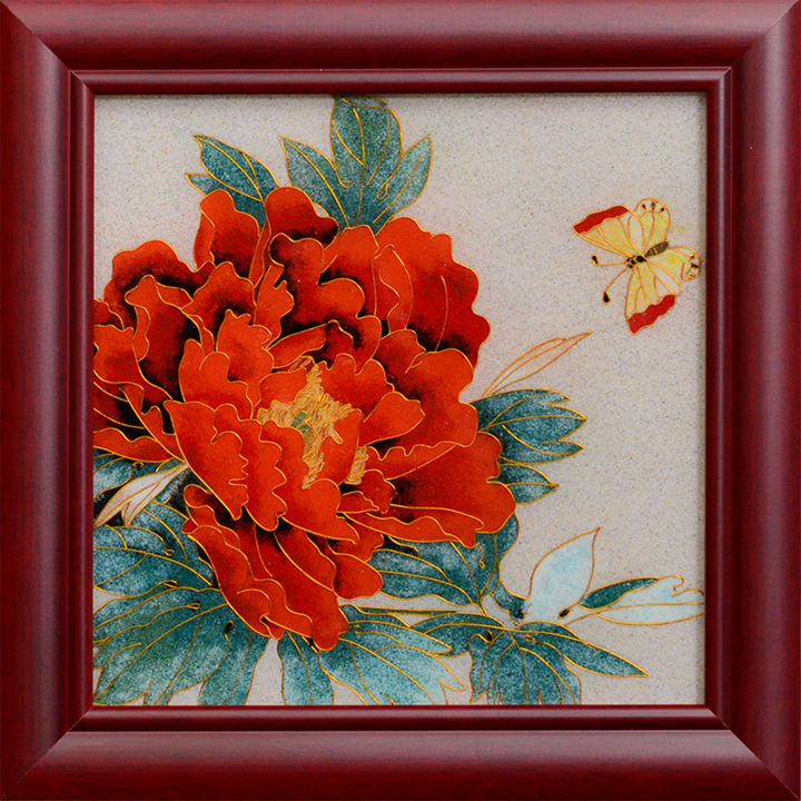 掐絲琺瑯工藝畫花鳥(niǎo)系列