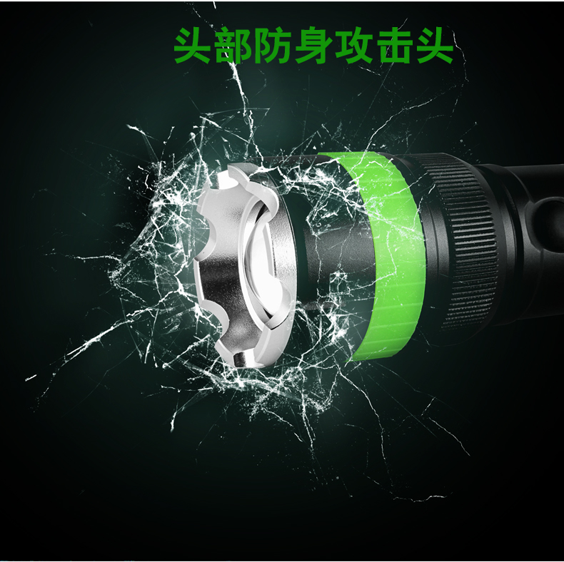 Tank007騎行強光手電筒TC18遠(yuǎn)射五檔調(diào)焦充電迷你防身自行車探照燈戶外家用手電