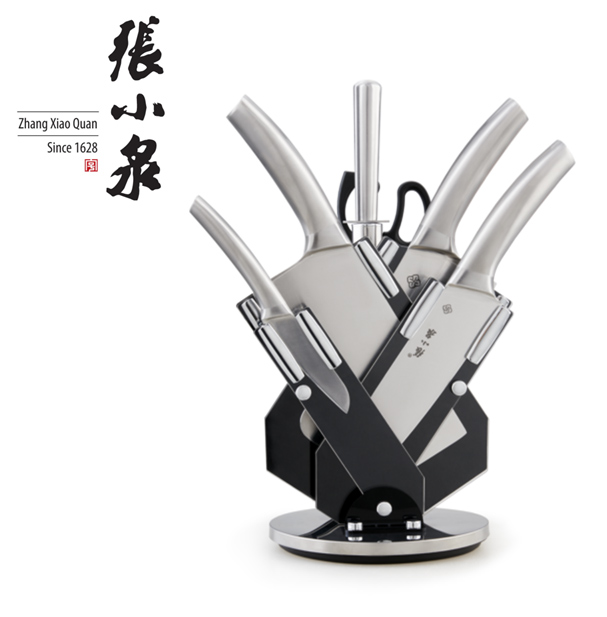 張小泉銀鷺系列刀具七件套