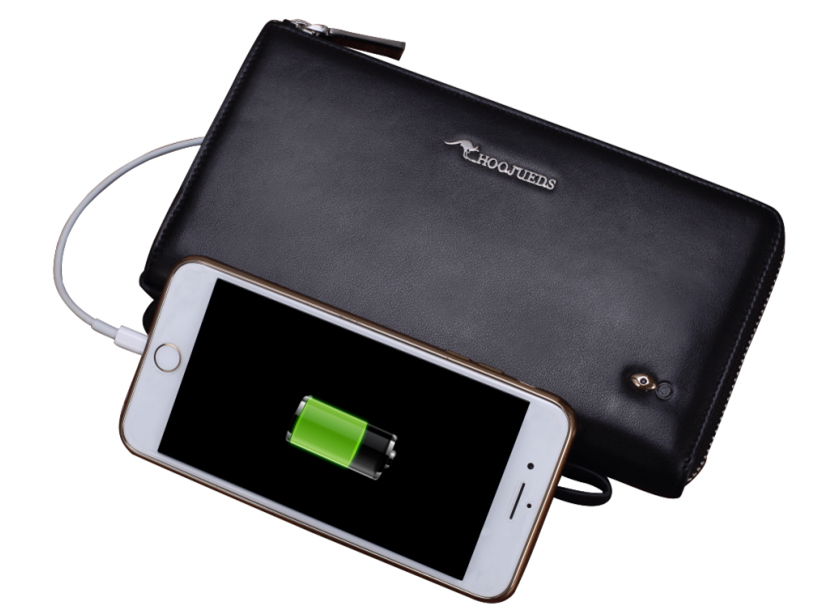 頭層小牛皮信息安全手包