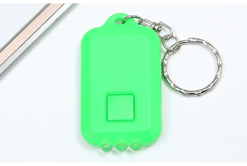 2019新款迷你充電手電筒USB三燈鑰匙扣手電筒