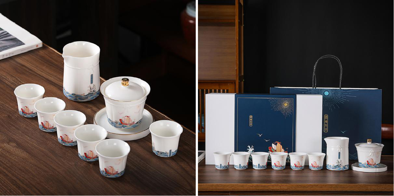 四海升平9頭蓋碗套裝 茶具禮品套裝