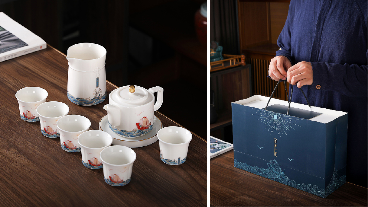 四海升平9頭蓋碗套裝 茶具禮品套裝