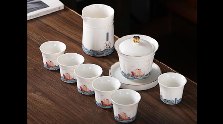 四海升平9頭蓋碗套裝 茶具禮品套裝