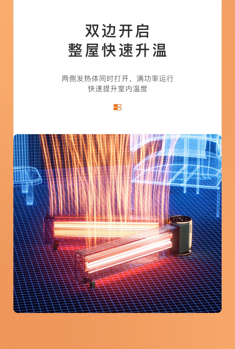 英國OGNAL石墨烯踢腳線取暖器節(jié)能家用電暖氣省電速熱折疊電暖器
