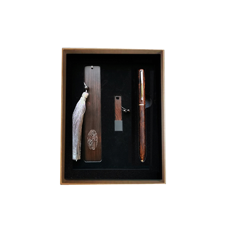 紫光檀、酸枝木簽字筆、書(shū)簽、U盤(pán)